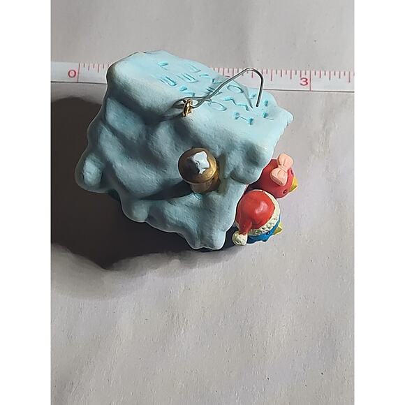 Enesco Ornament Home Tweet Home Red Blue Bird In Birdhouse 1993 New Home Owners - Picture 6 of 6